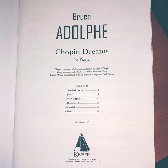 Chopin Dreams Sheetmusic for Piano - Picture 2 of 7
